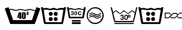 Wash Care font preview